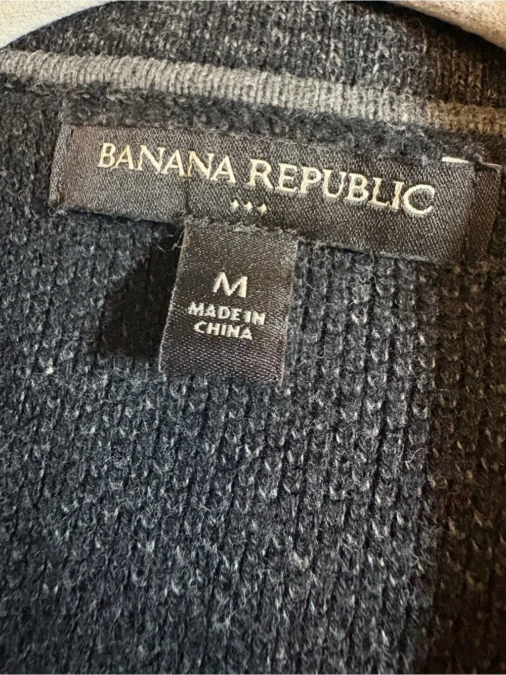Banana Republic Men's Charcoal Shawl-Collar Cardigan